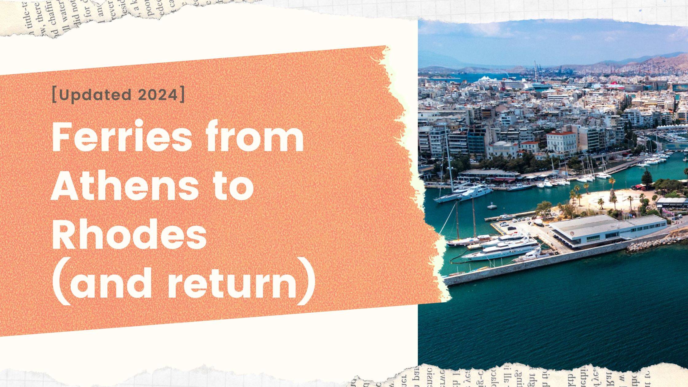 Ferries from Athens to Rhodes and return Updated 2024