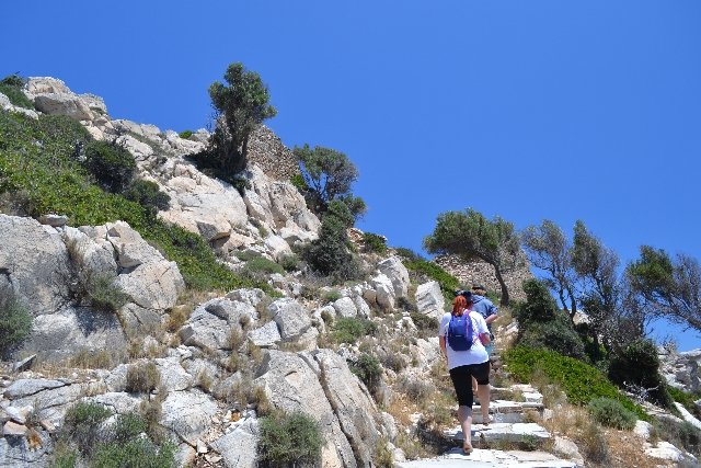 the author hiking to paleokastro